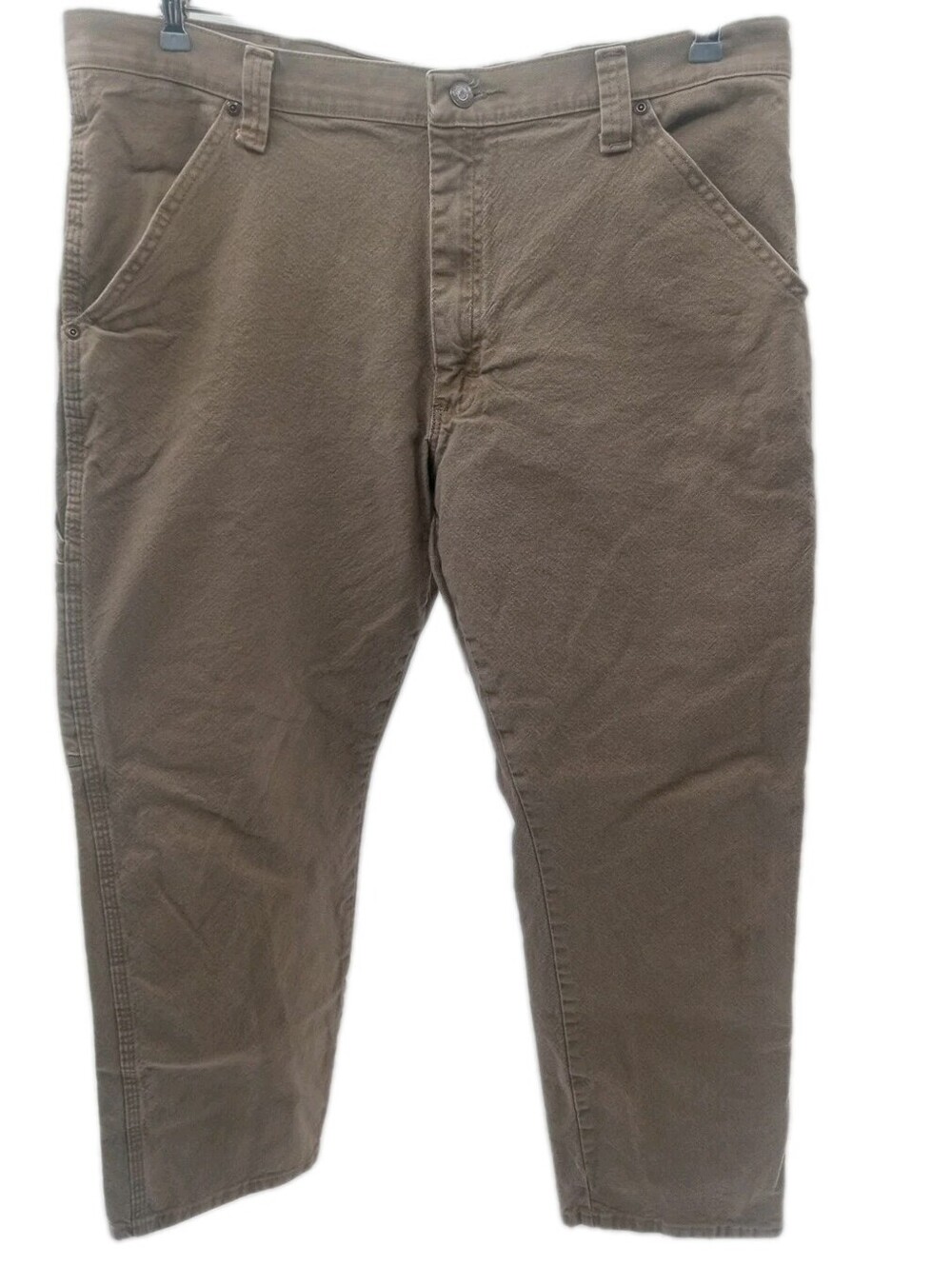 Wrangler Jeans Mens Size 36x30 Tan Denim Straight Casual Outdoor Utility Cowboy